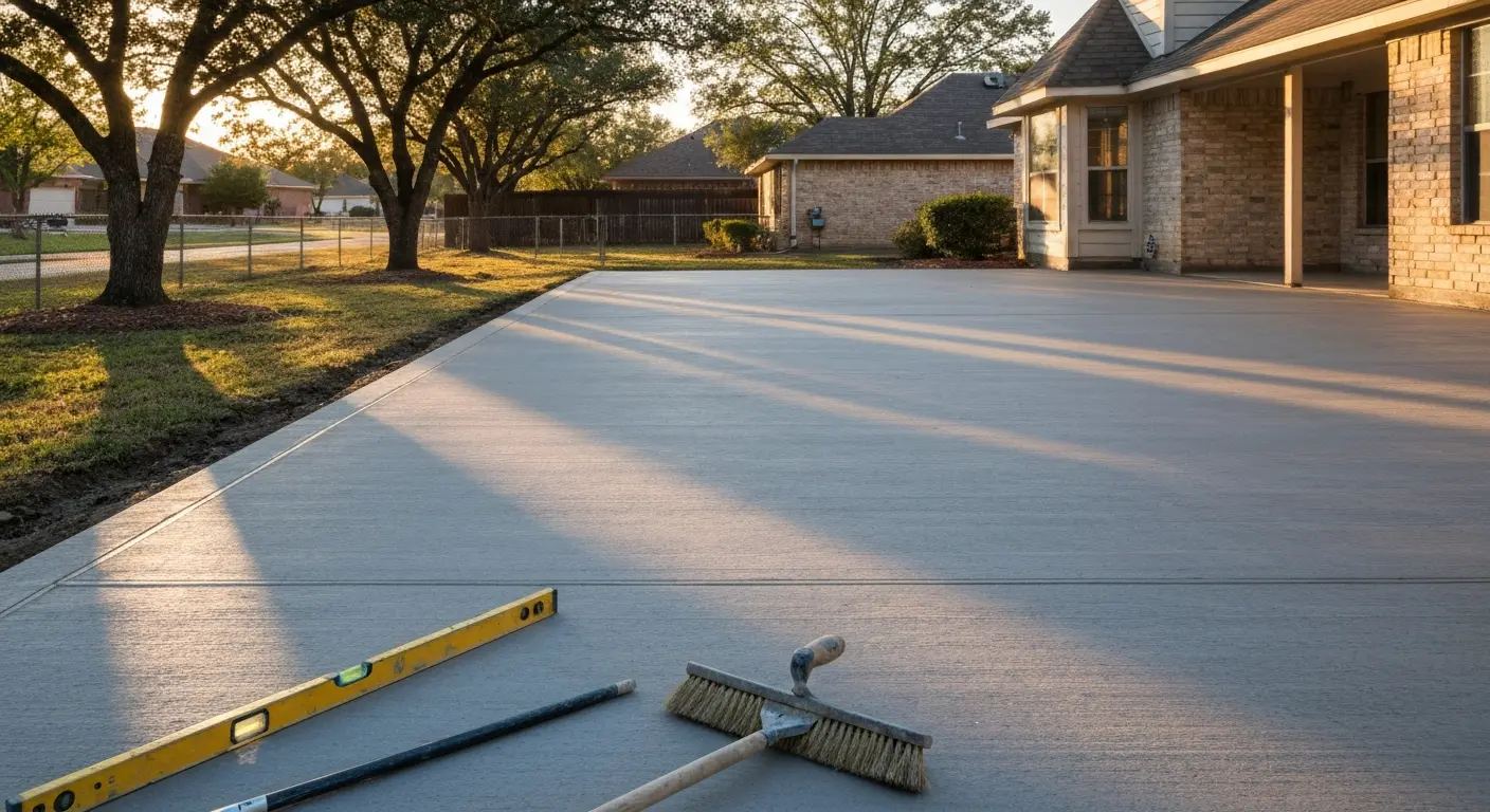 Residential patio concrete