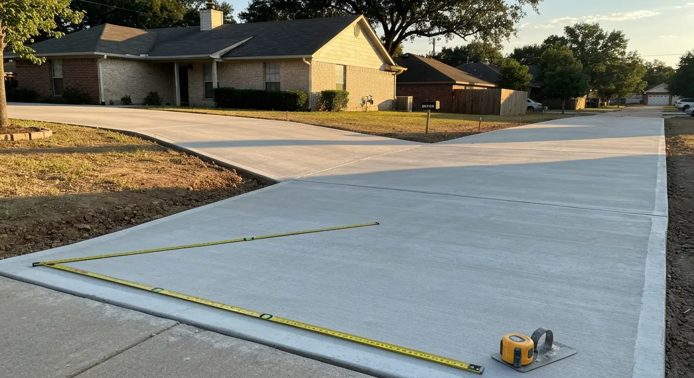 Residential driveway in Wylie