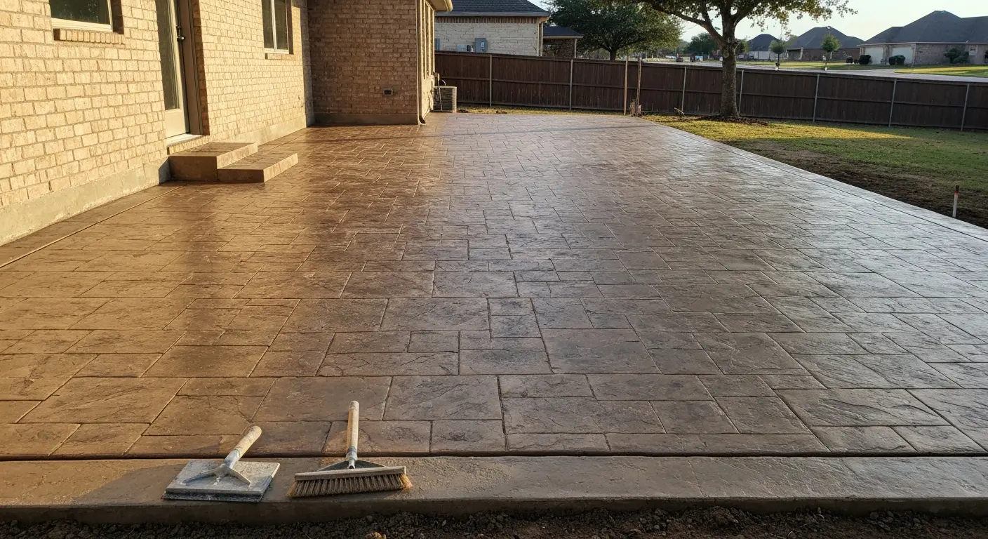Residential concrete patio in McKinney