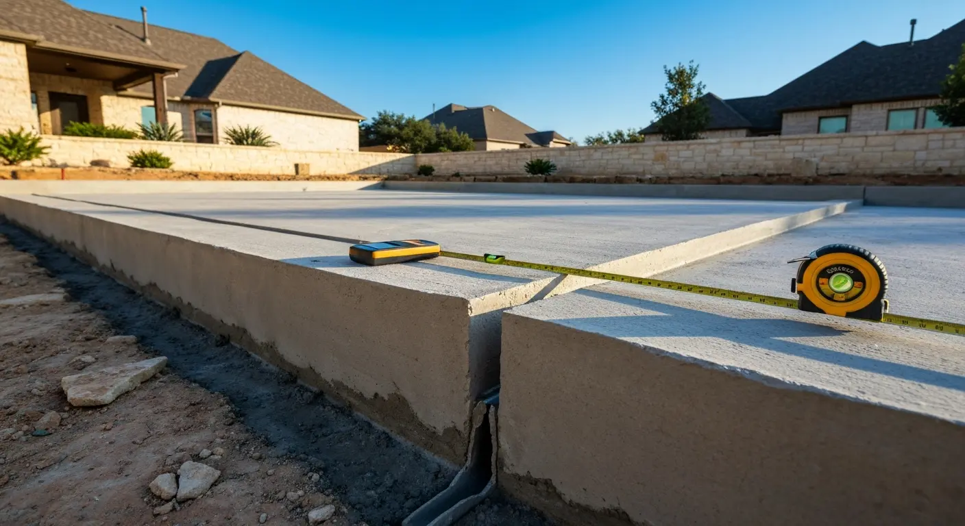 Concrete foundation inspection in McKinney
