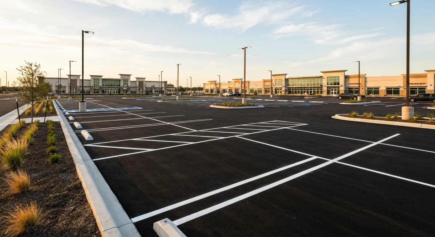 Commercial parking lot in Frisco