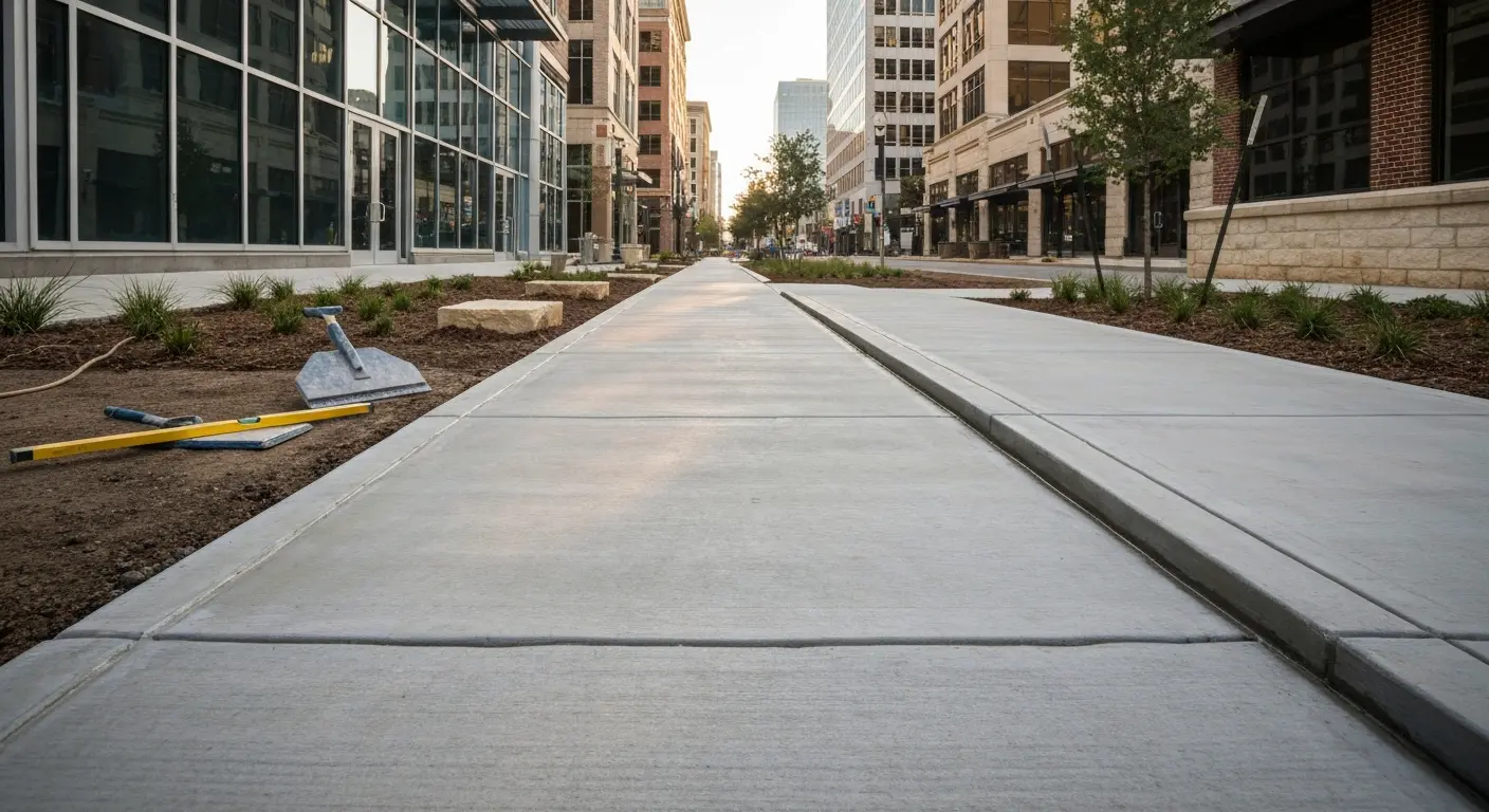 Concrete walkway