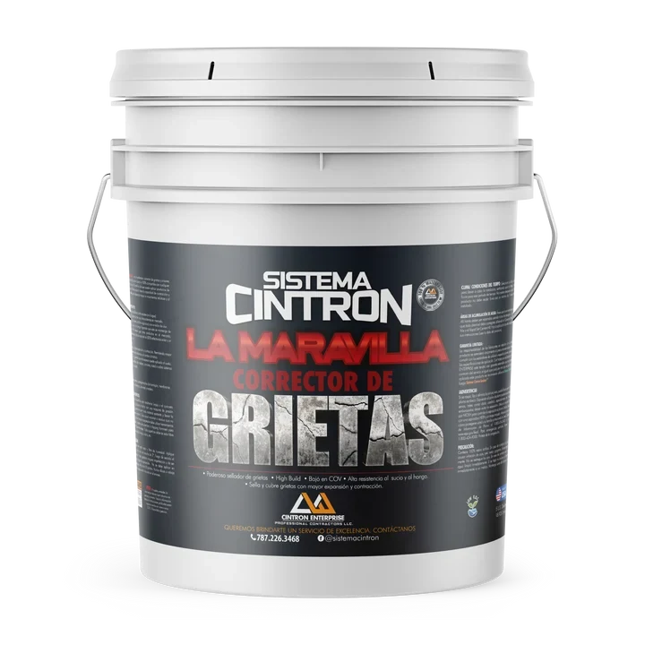Envase de Sistema Cintron La Maravilla, corrector de grietas, de la tienda Cintron Enterprise.