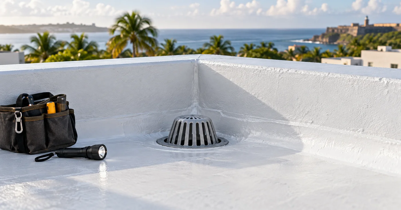 Roof coating system maintenance