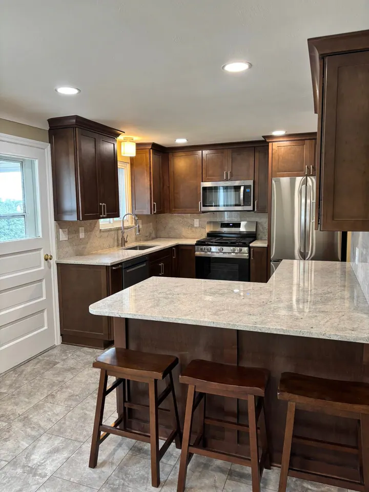 Open Concept Granite Kitchen project view