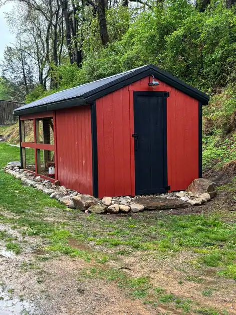 Ben's personal chicken coop during the first build stage