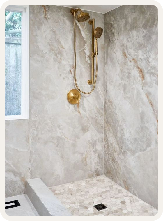 Brass shower fixtures