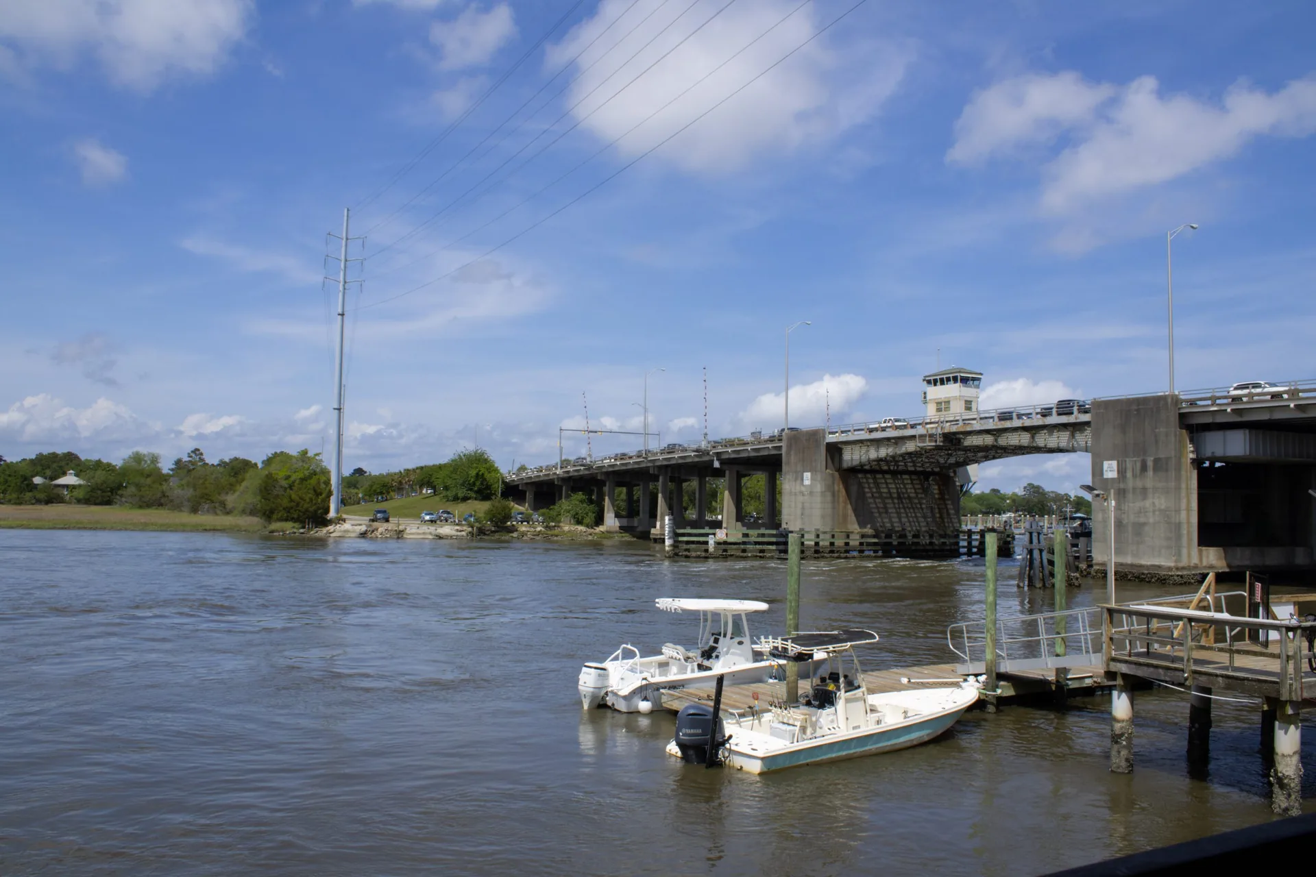 Wappoo Creek boat dock view