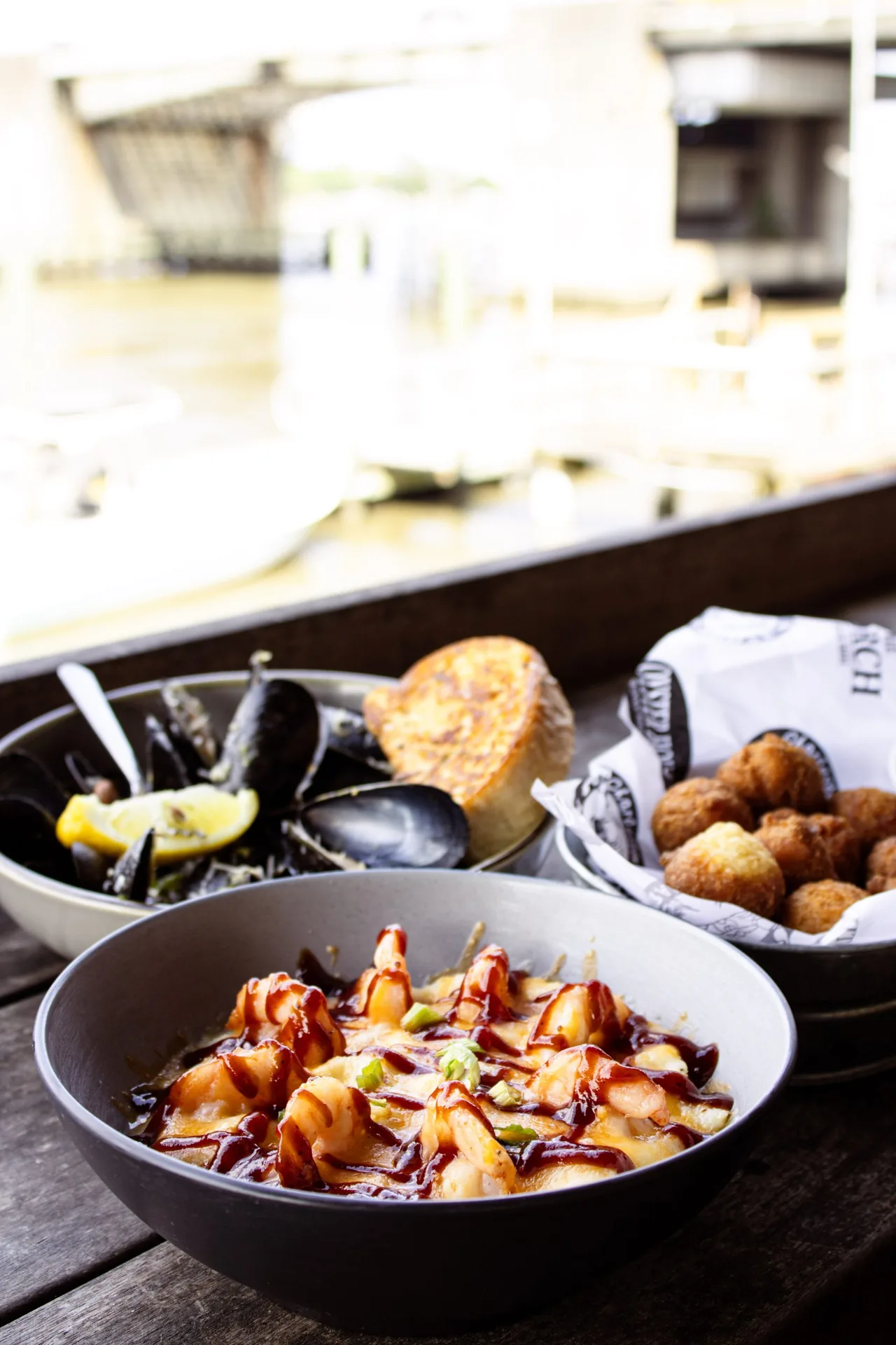 Mussels and steamed seafood James Island