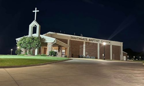 Hands Training flyer: handling and detainment skills at Southgate Baptist Church in Moore, OK