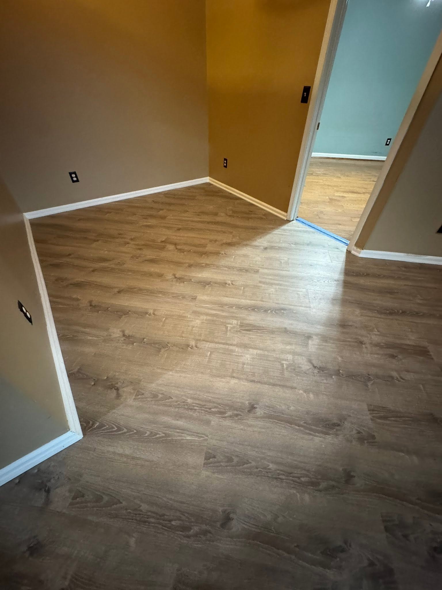 New plank flooring installation