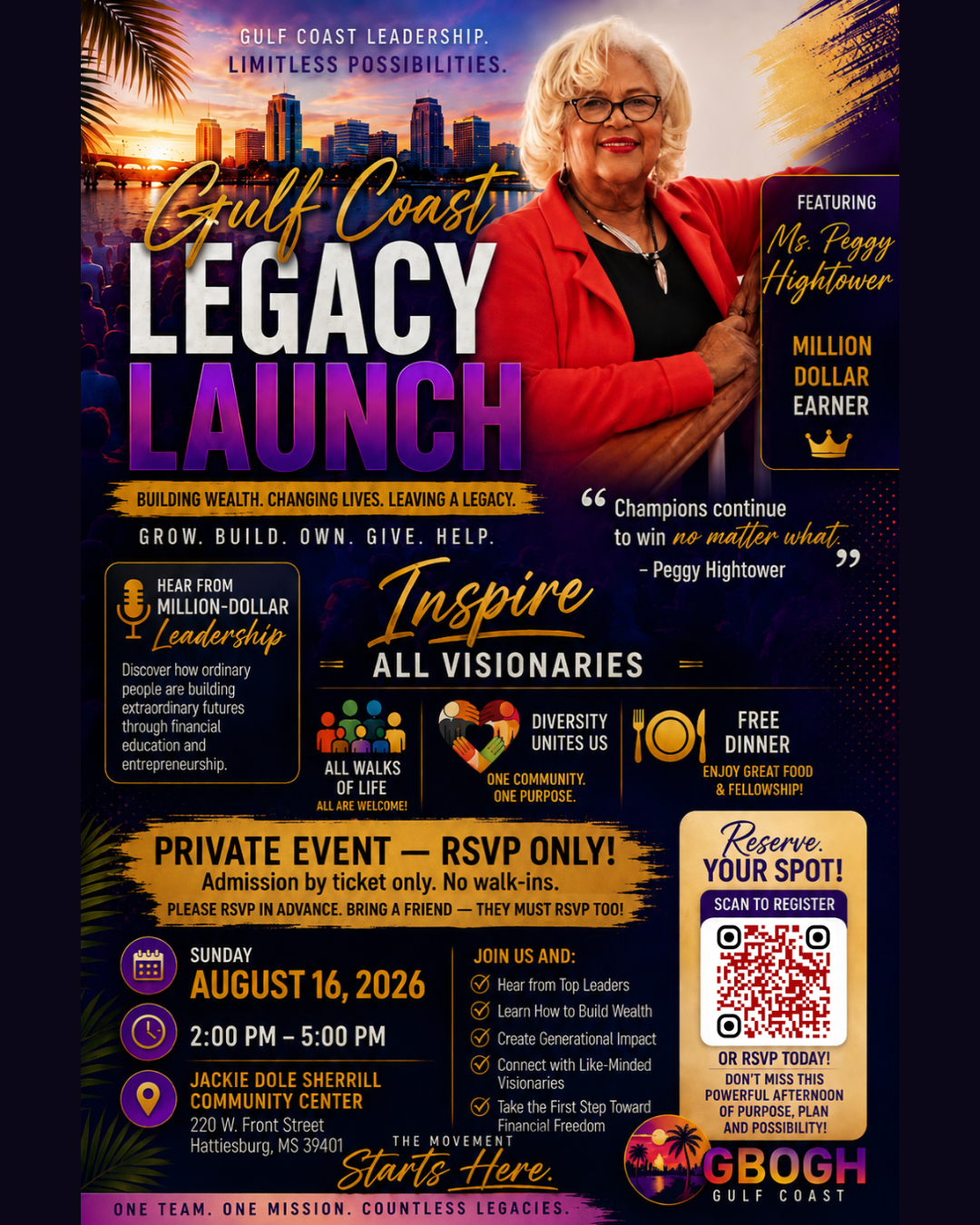 Gulf Coast Legacy Launch — August 16, 2026