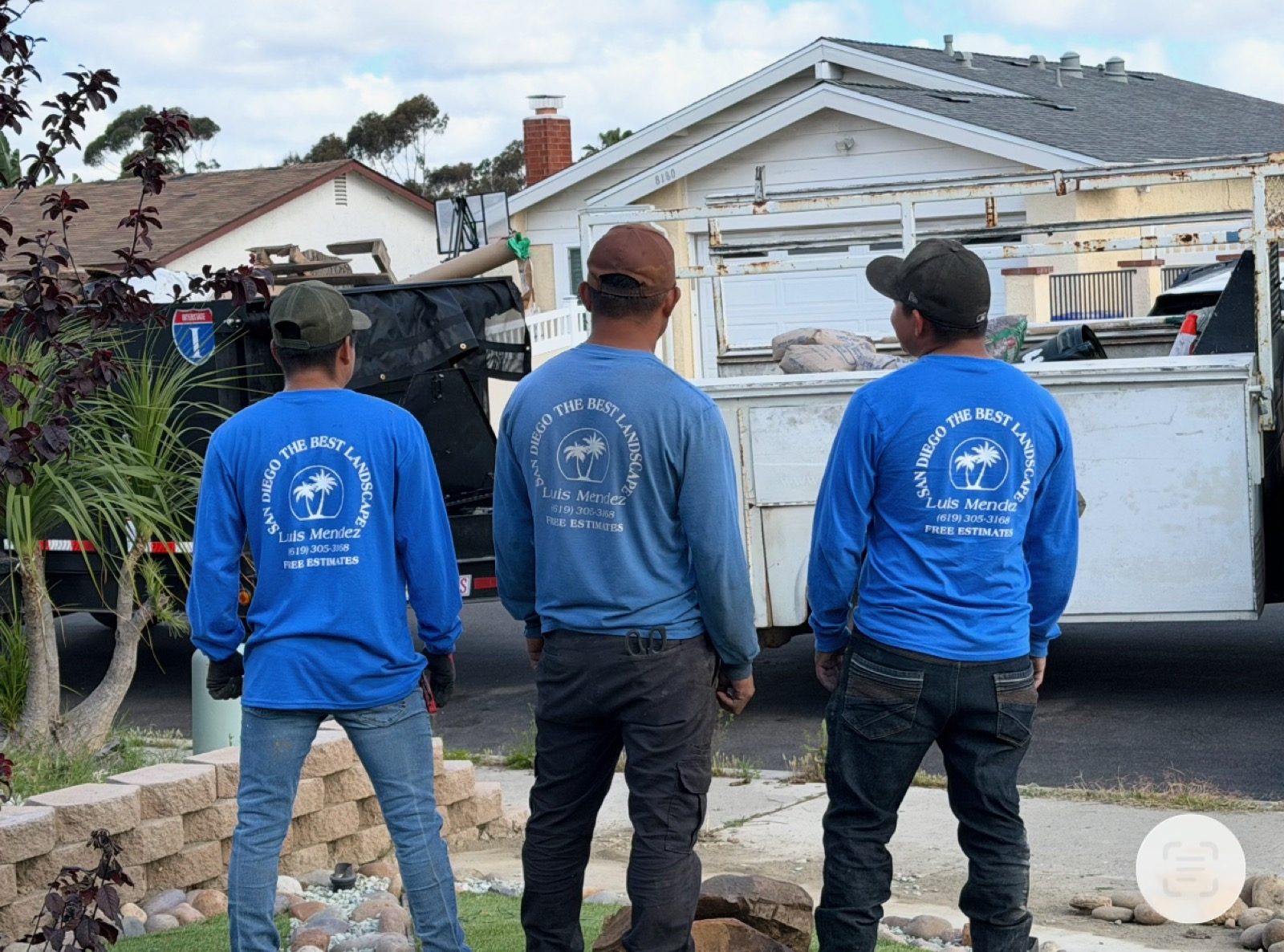 Recent landscaping job, San Diego