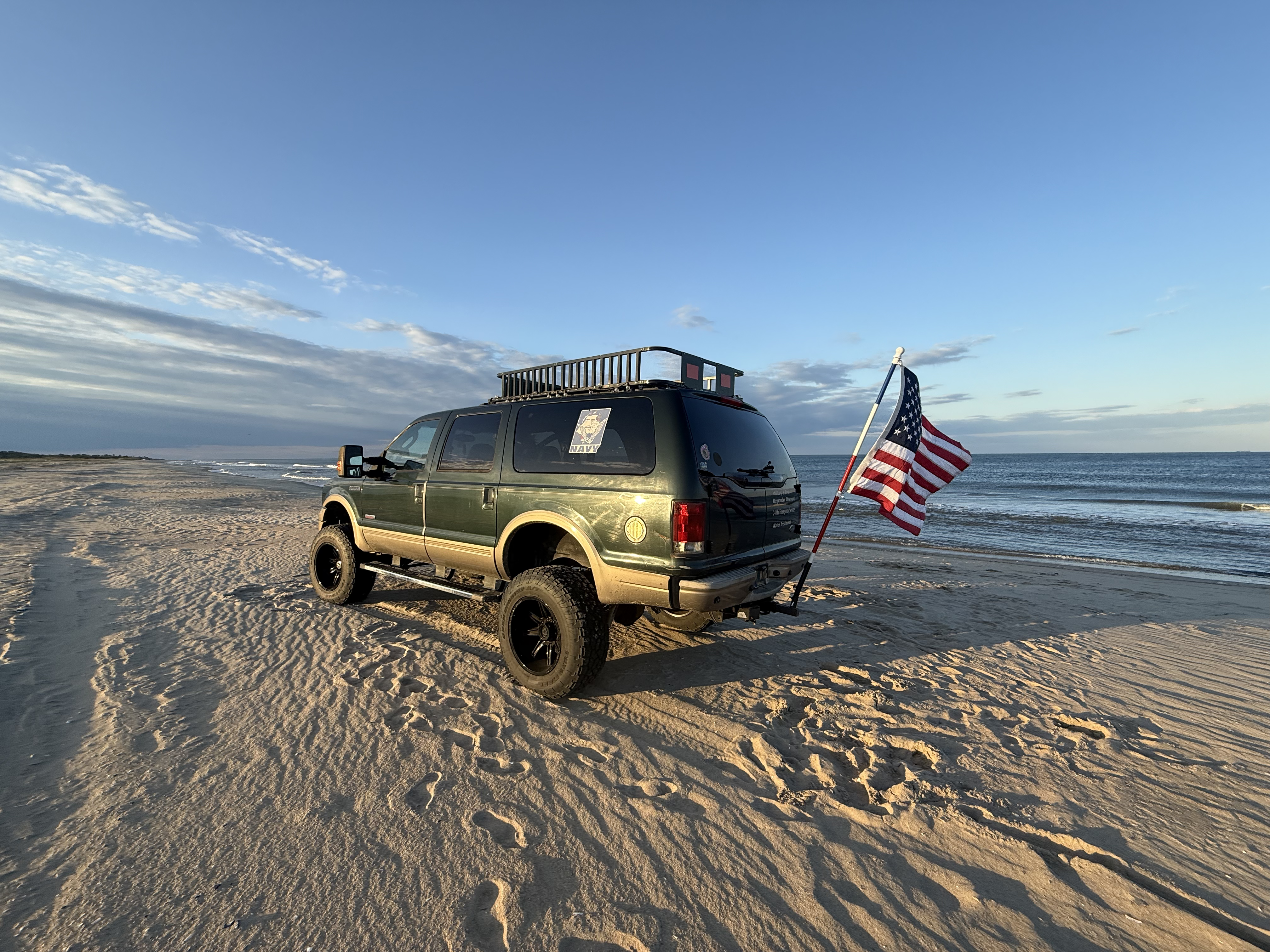 Pro American patriotic flag truck