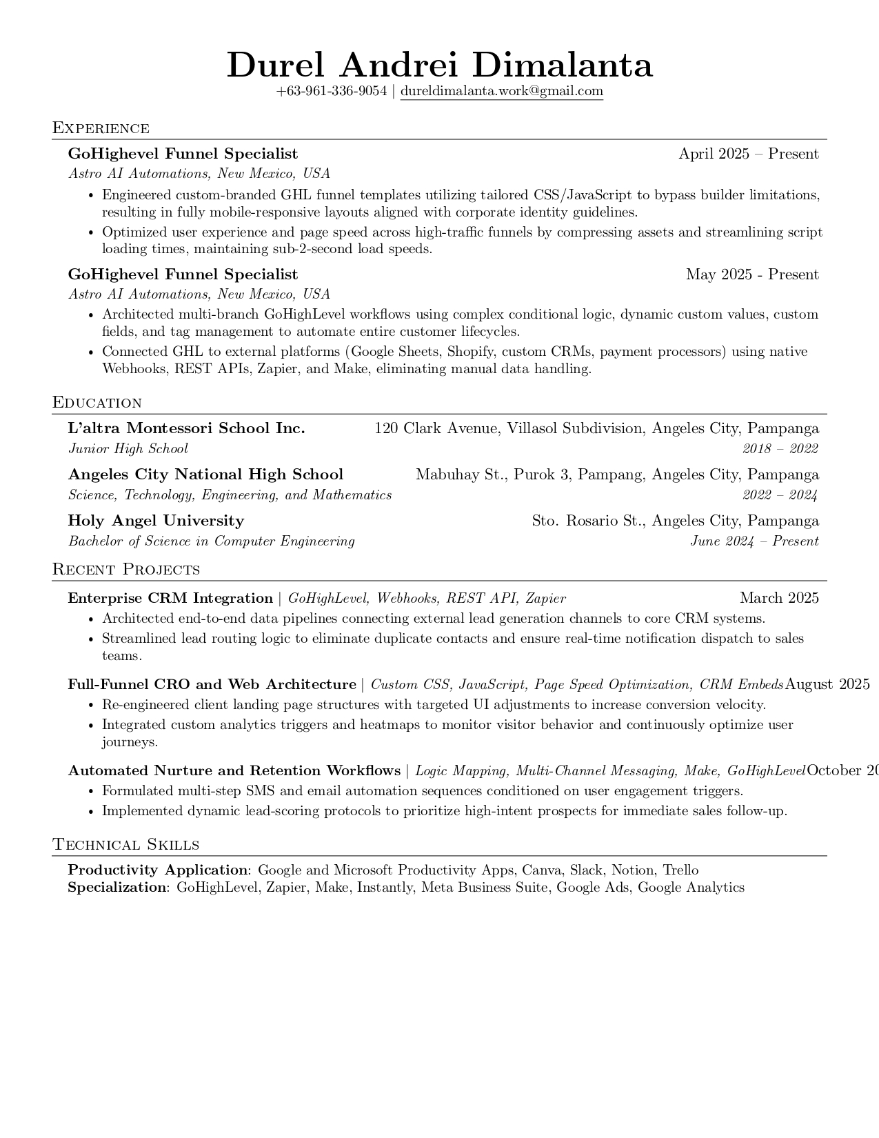 Resume Preview