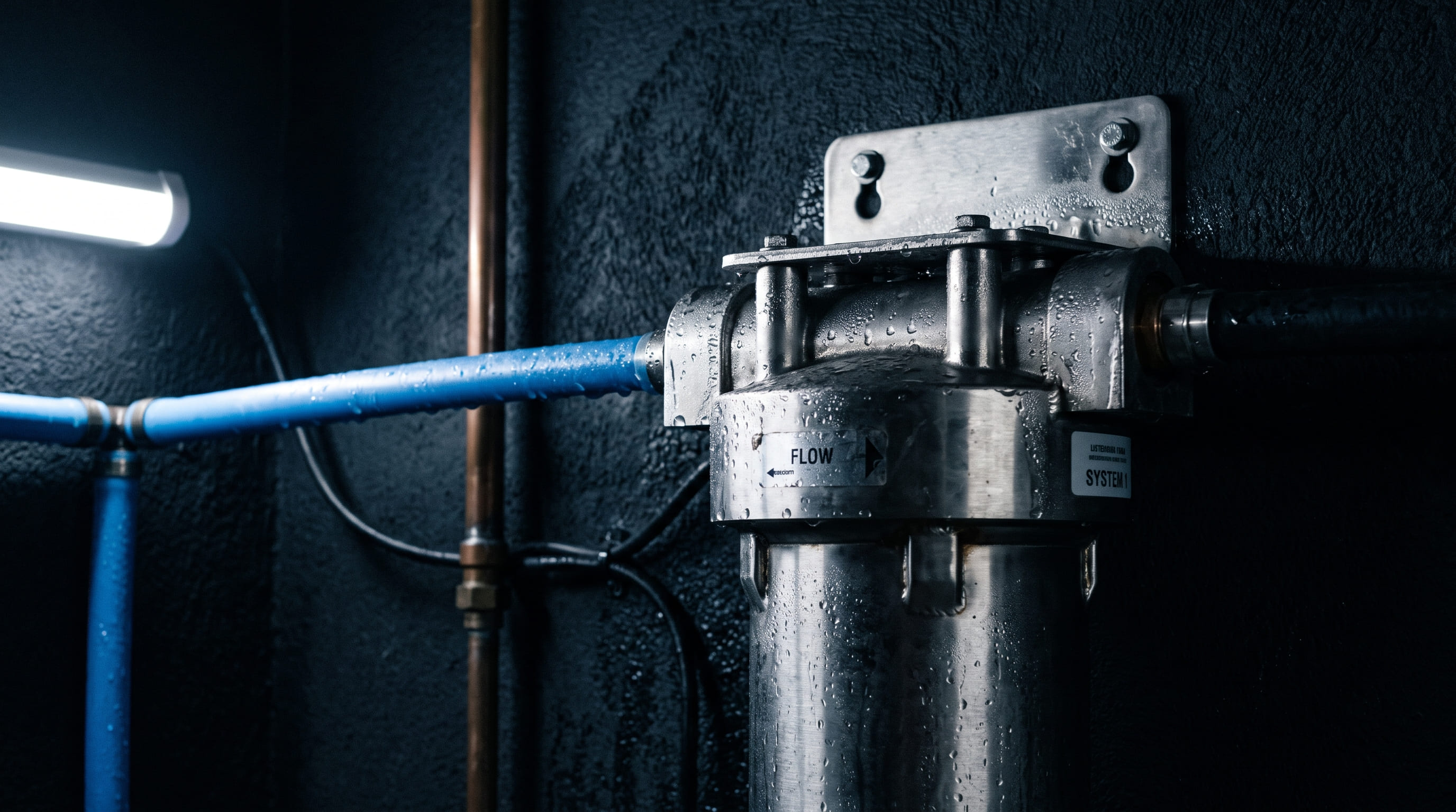 Whole house water filtration system installed at a Sunshine Coast home by Revive Plumbing