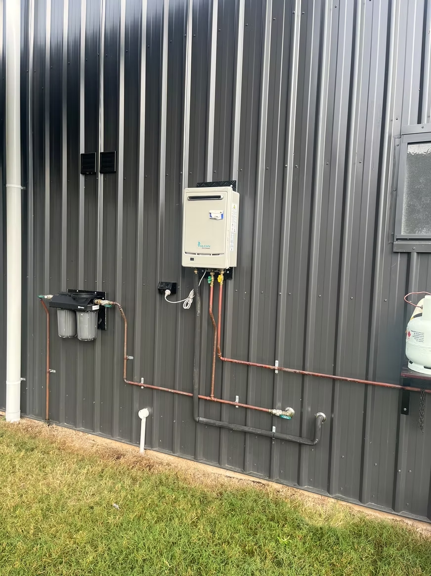 Sediment and carbon filtration setup plumbed to a Maroochydore house