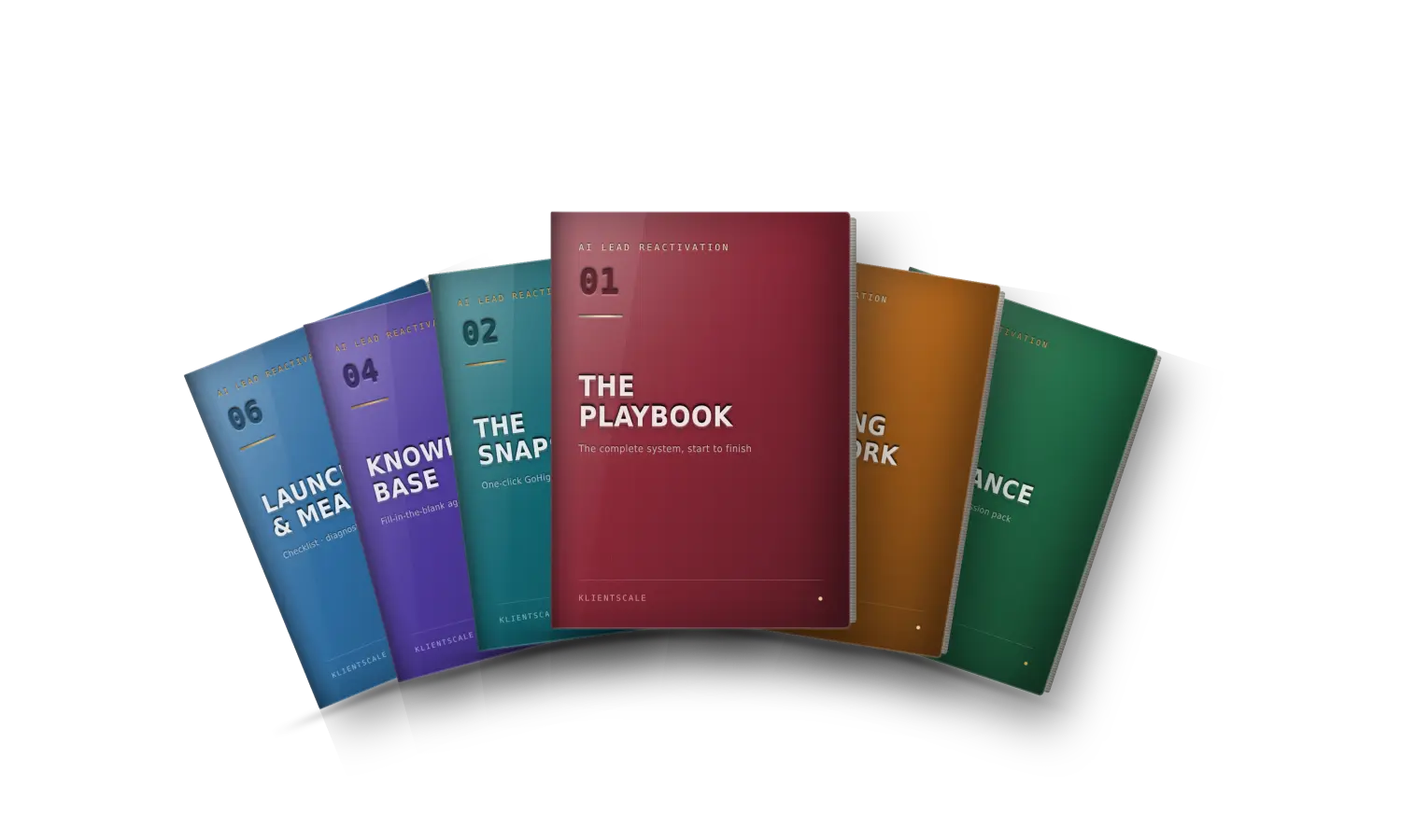 The AI Lead Reactivation Playbook bundle - the Playbook, the GoHighLevel Snapshot, the Messaging Framework and Opener Bank, the Knowledge Base Template, the Europe Compliance Pack and free community access