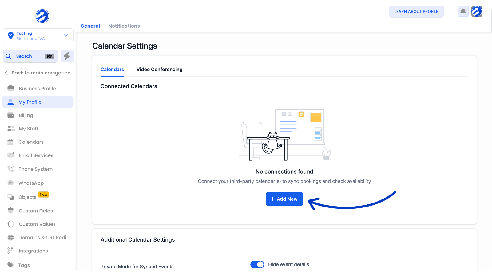 full scope calendar and video conferencing integaration