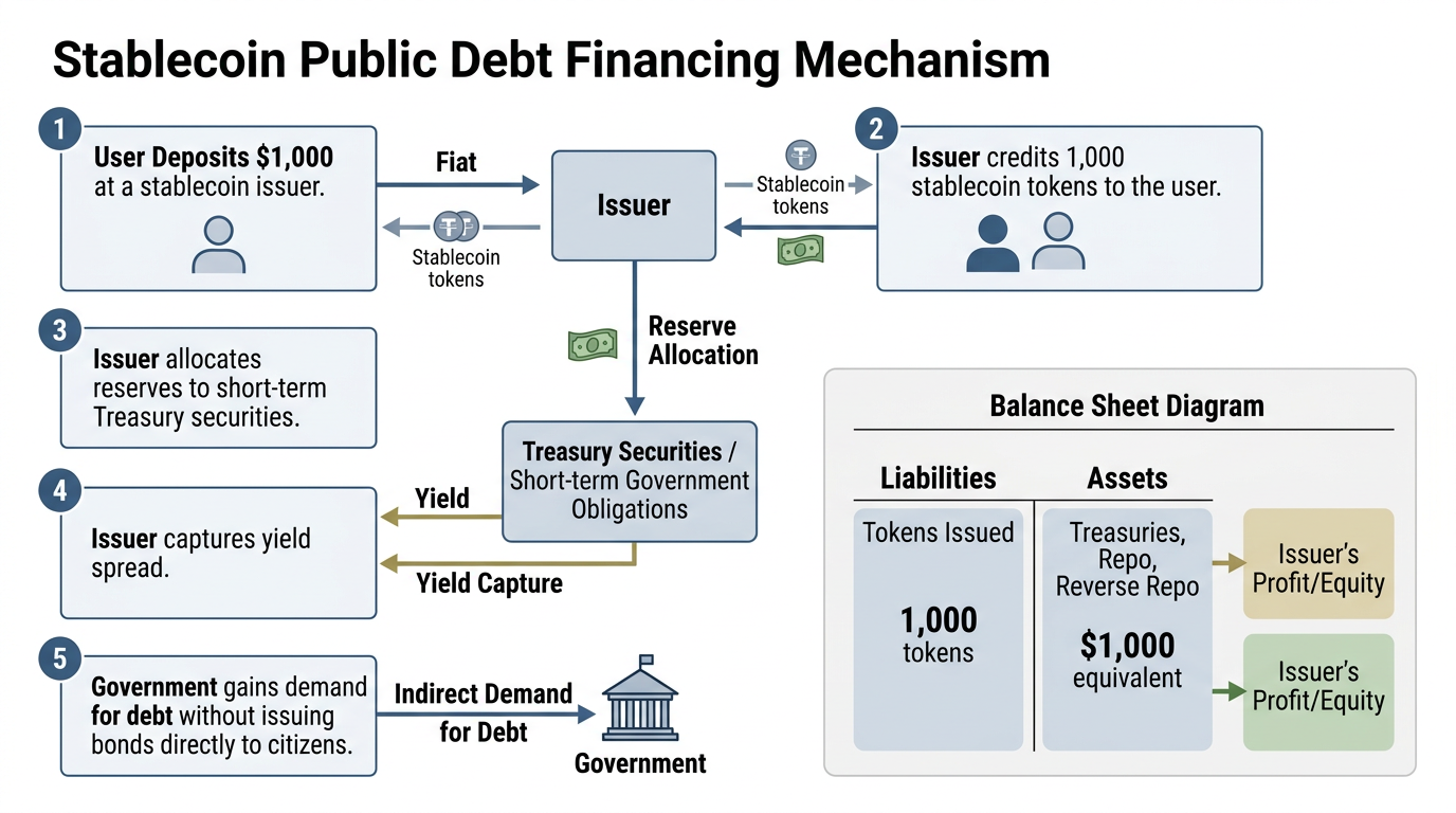 Stablecoin to Treasury Debt Flow