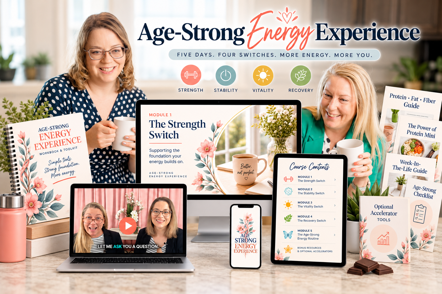 Age-Strong Energy Experience course, workbook, modules, and bonus resources