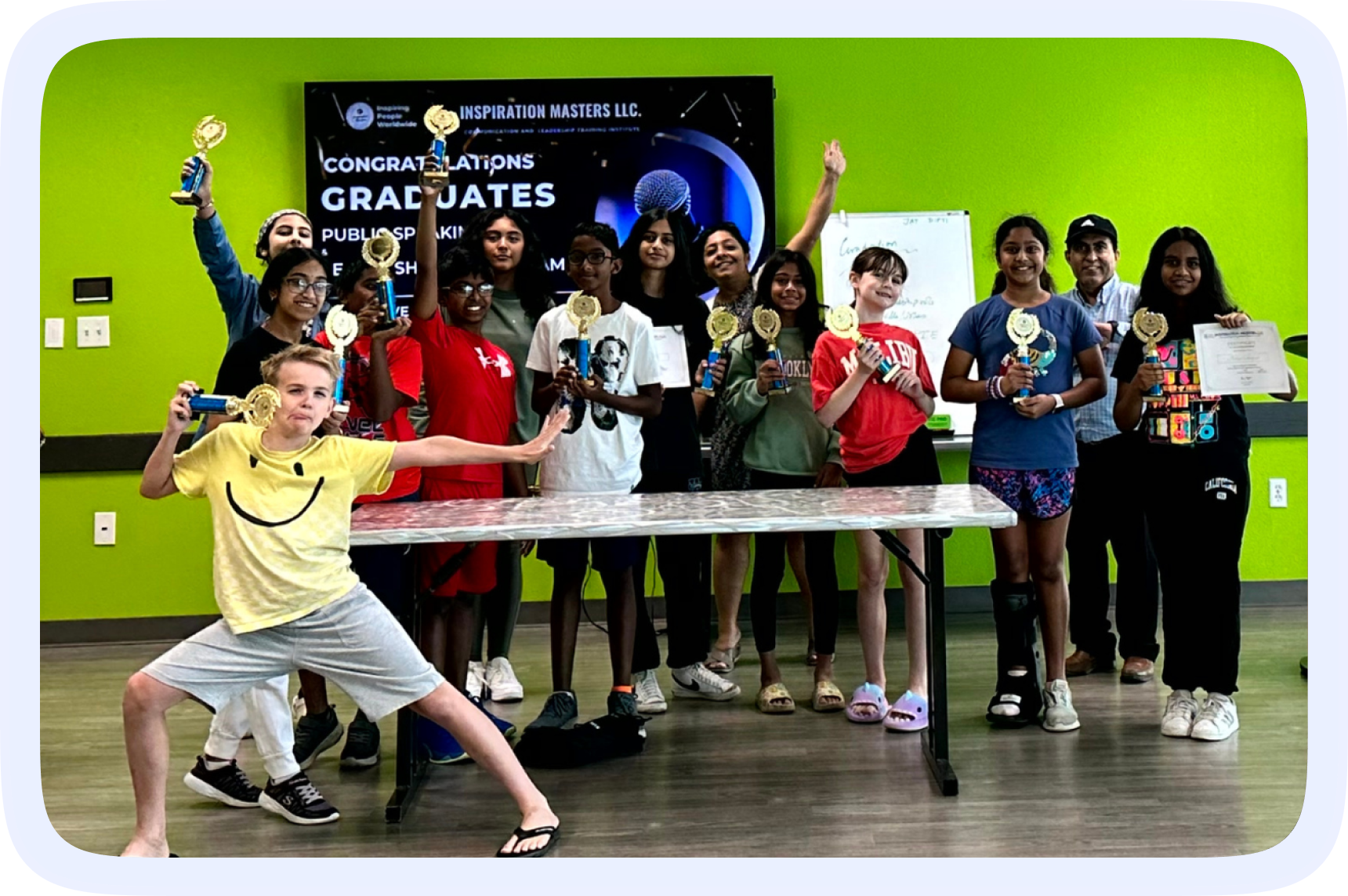 Gain confidence by performing in a supportive, encouraging environment