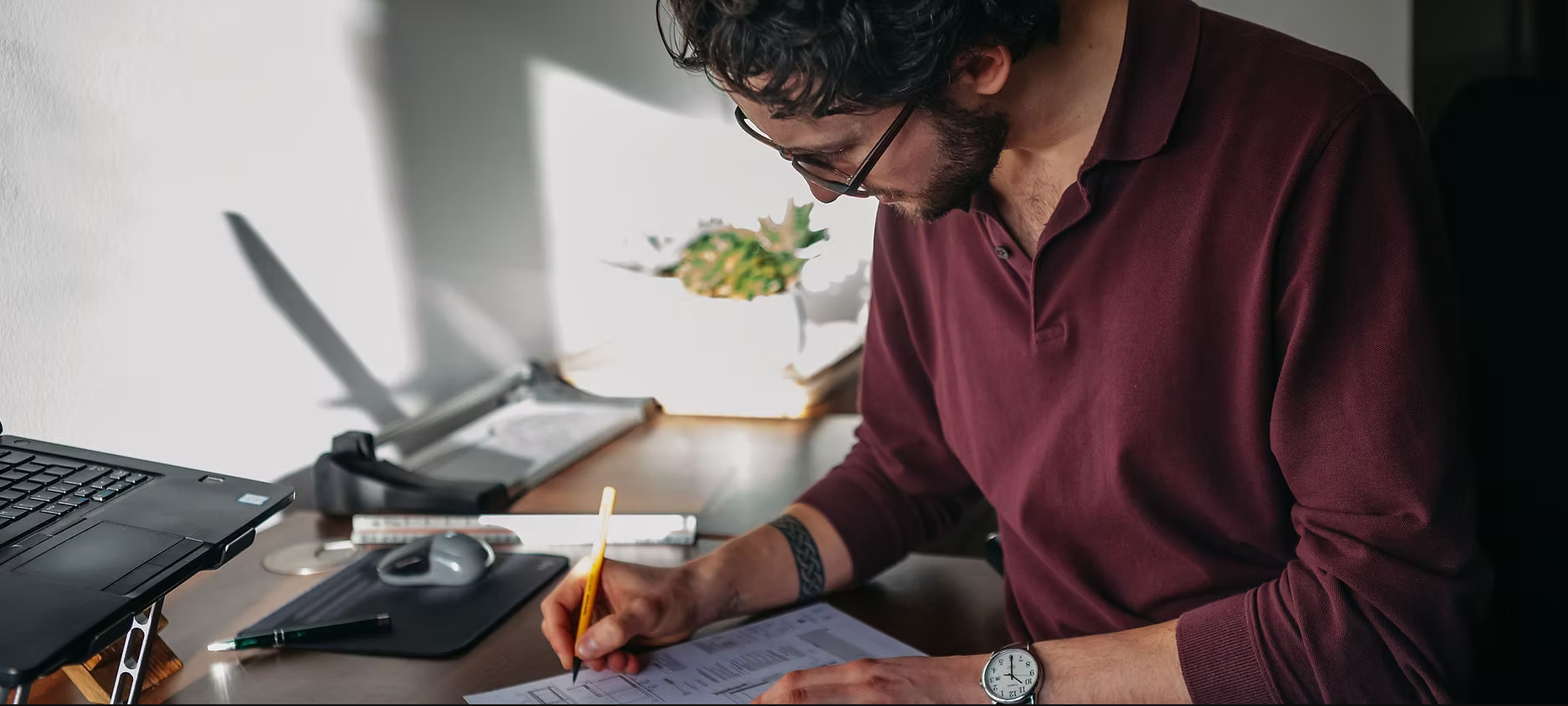 Joe designing a garden