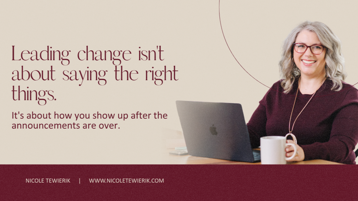 You're the most powerful change mechanism you've got.