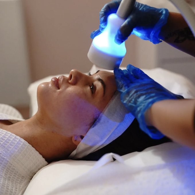 CryoFacial treatment in progress