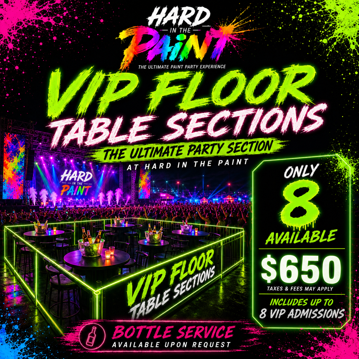 VIP Floor Table Section