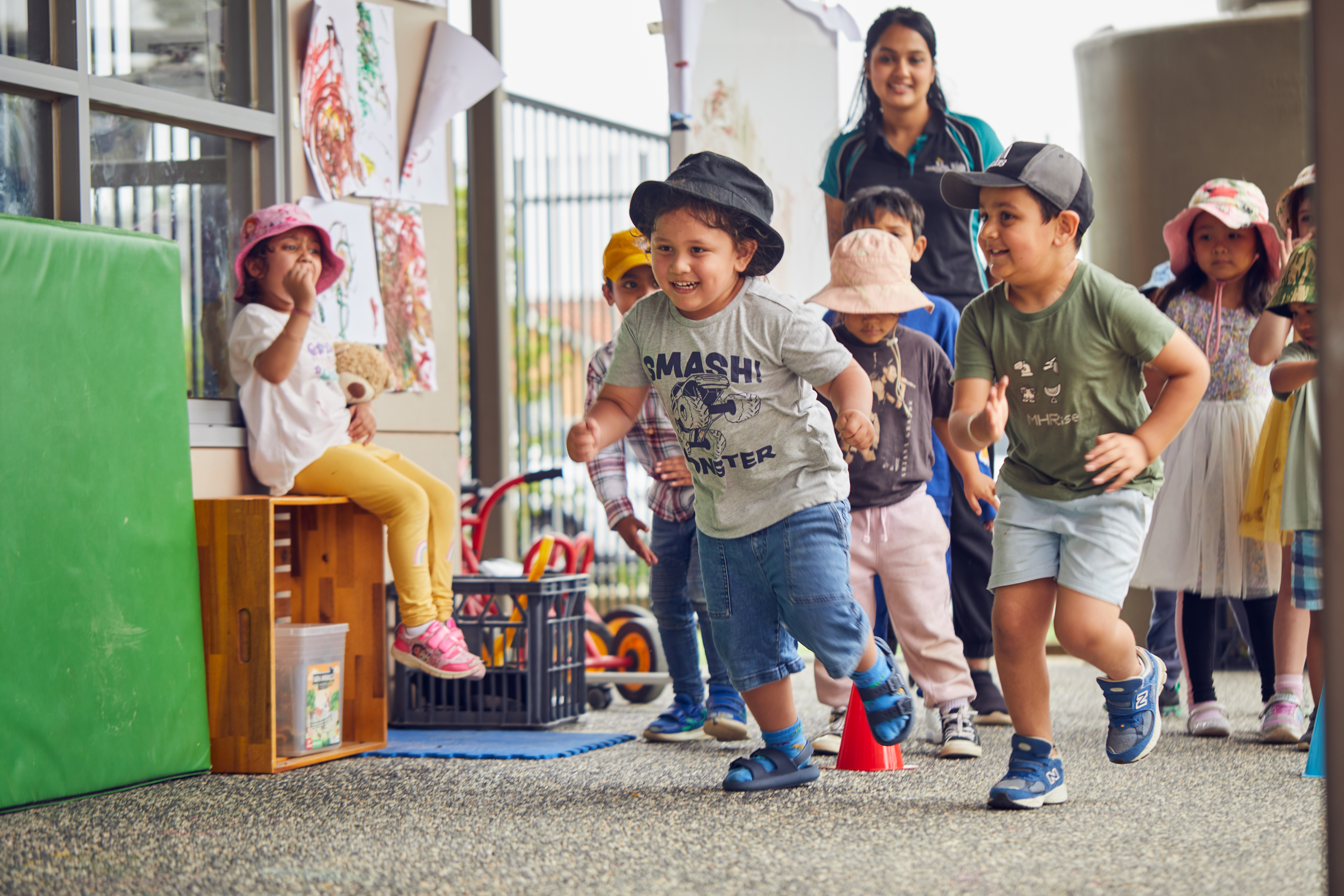 children playing together 