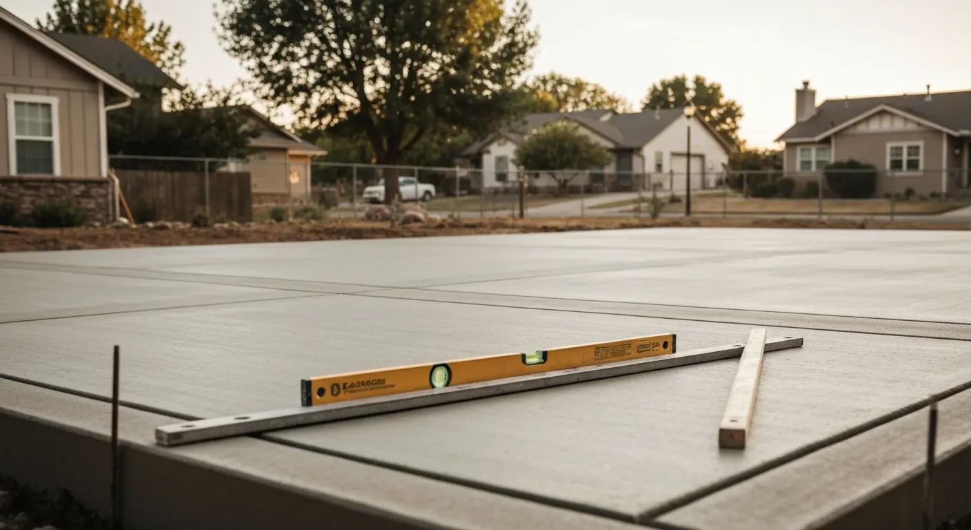 Concrete patio and foundation pour