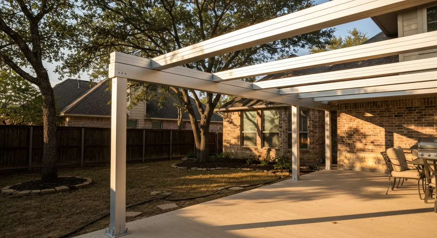 Patio cover in Cypress neighborhood