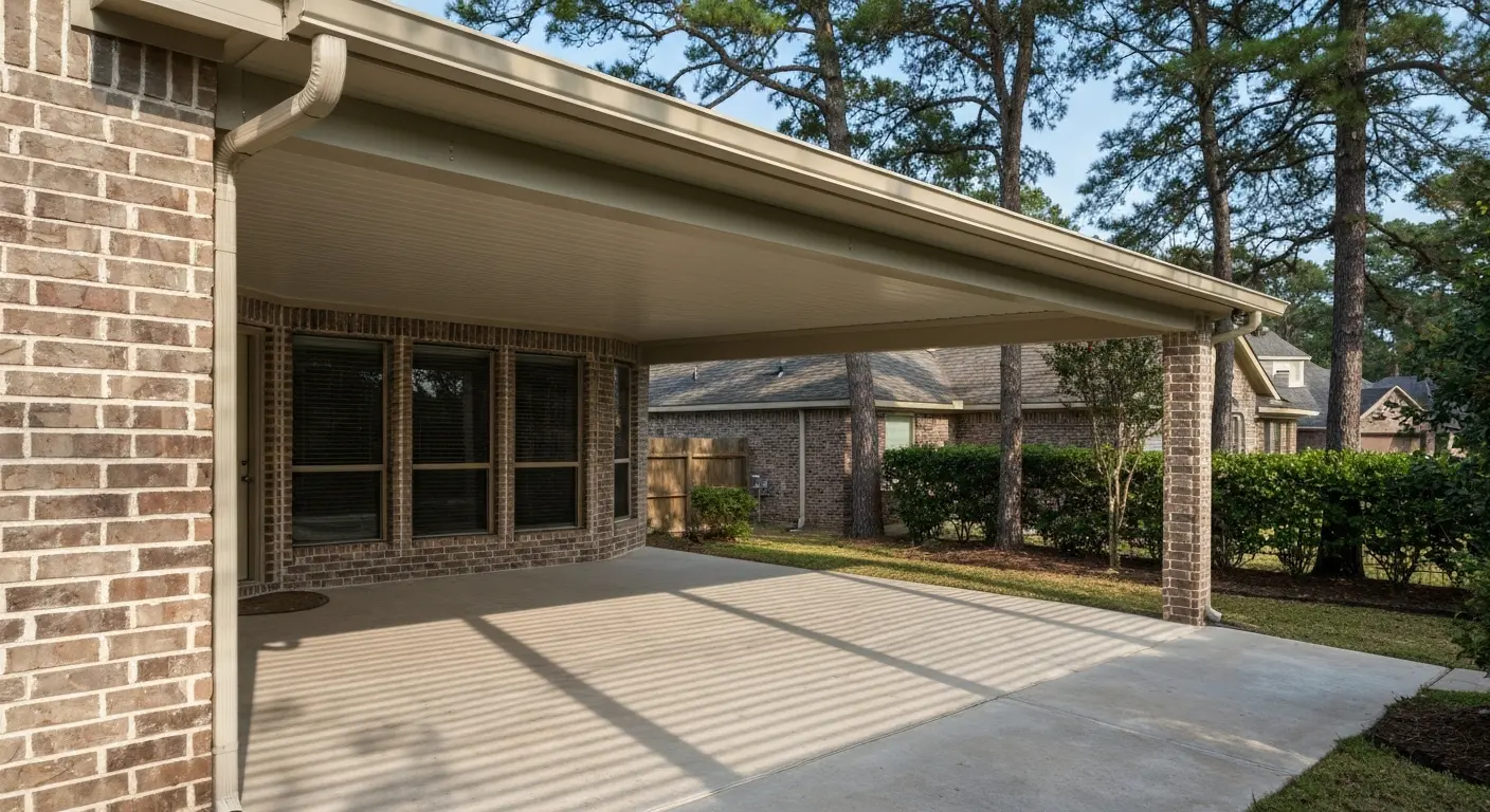 Solid patio cover in Tomball