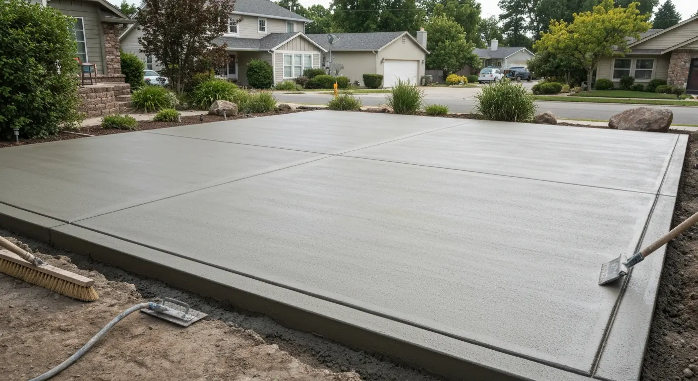 Concrete patio installation