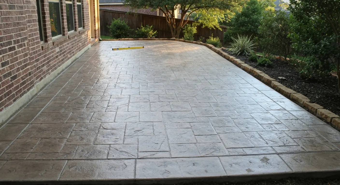 Concrete patio in Tomball