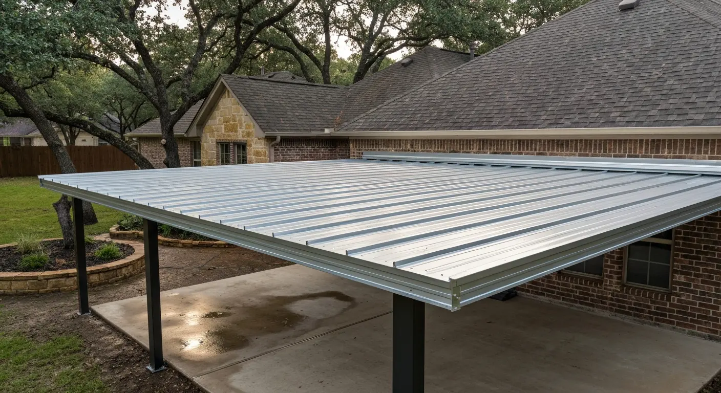 Metal roof patio cover