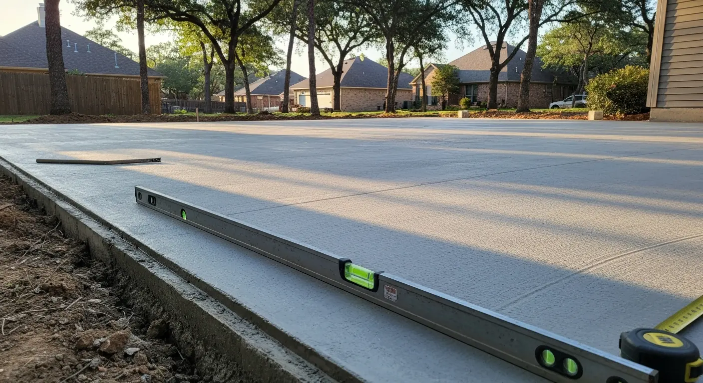 Concrete patio foundation