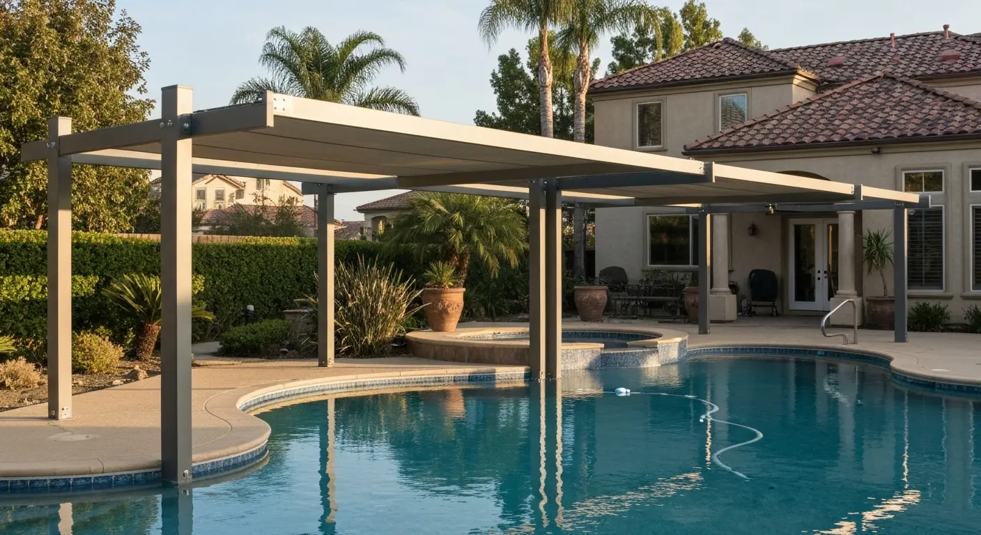 Pool shade structure