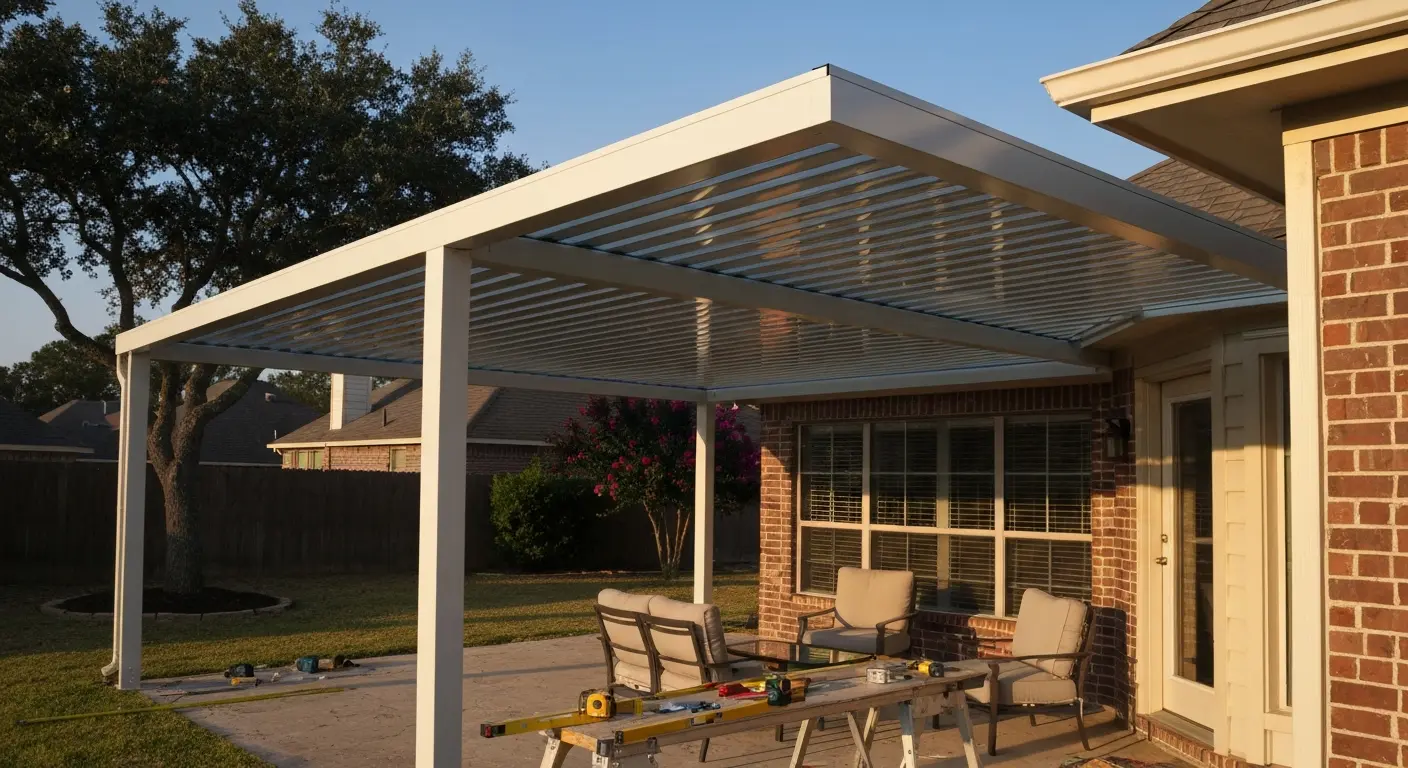 Patio cover installation
