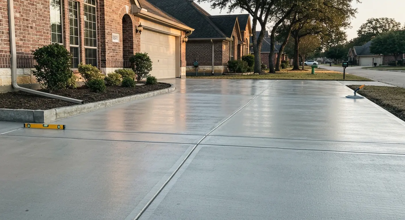 Concrete driveway