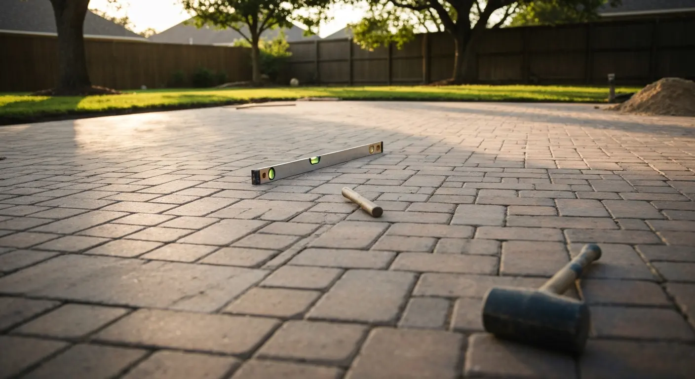 Paver patio installation