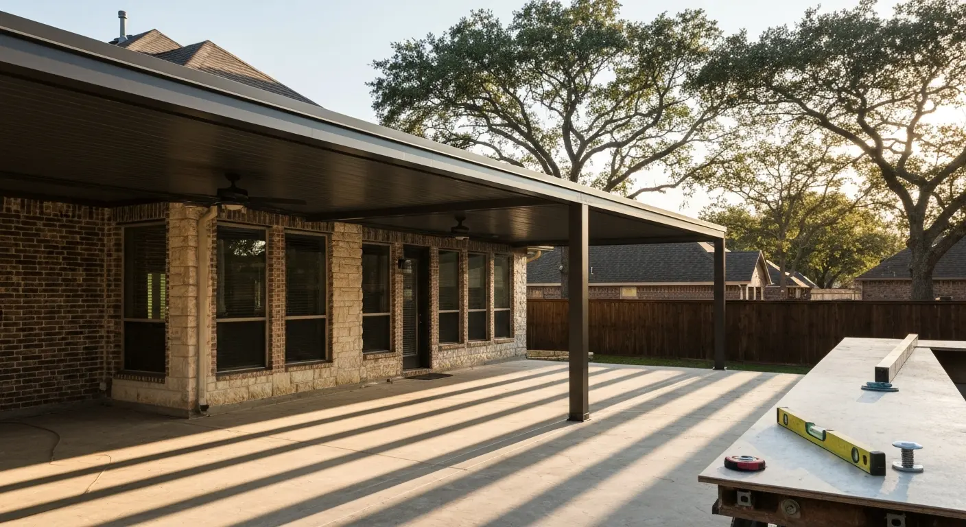 Patio cover installation