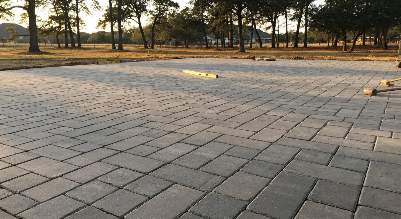 Paver patio installation