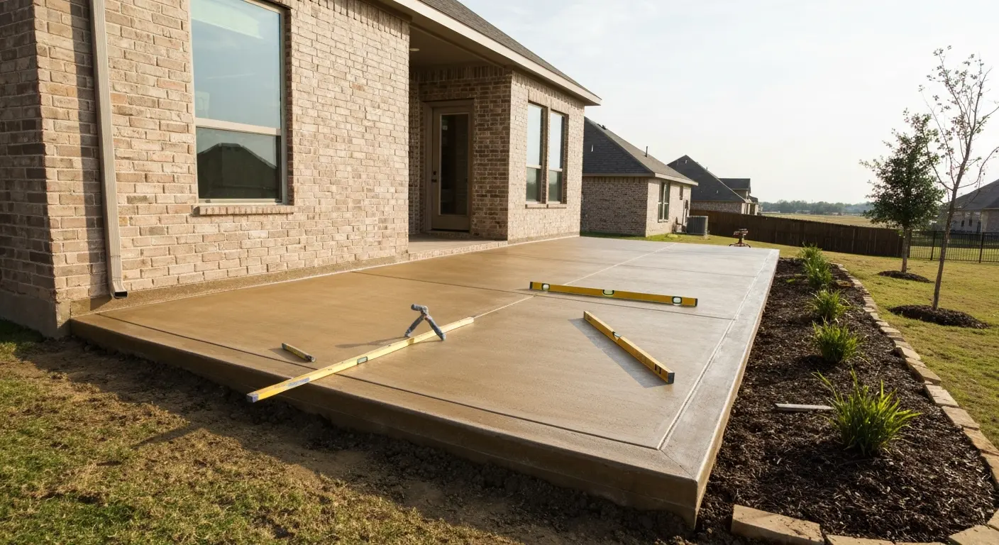 Concrete patio extension