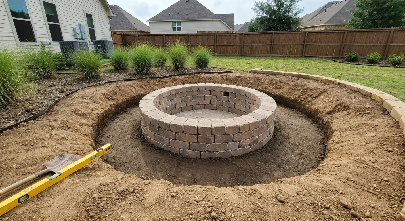 Fire pit installation