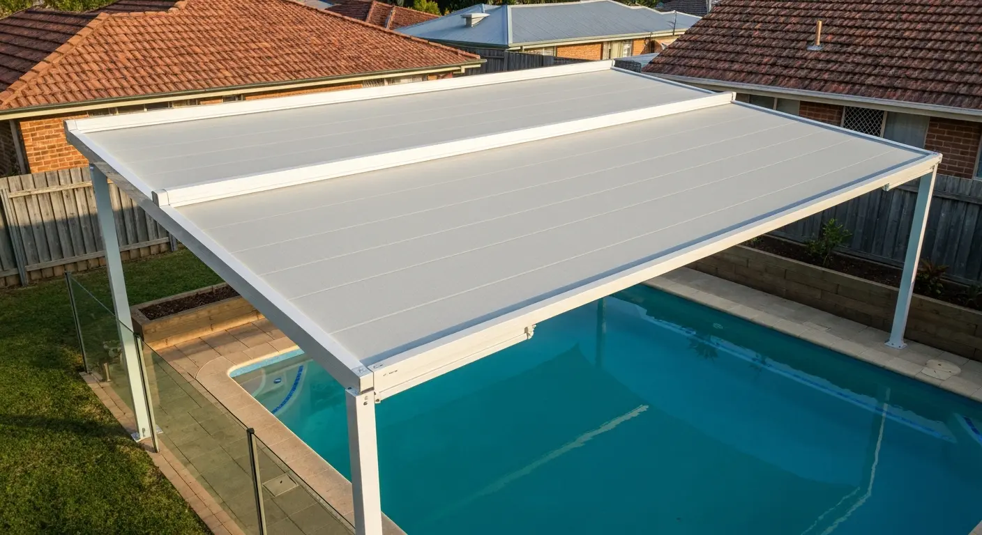 Poolside shade structure