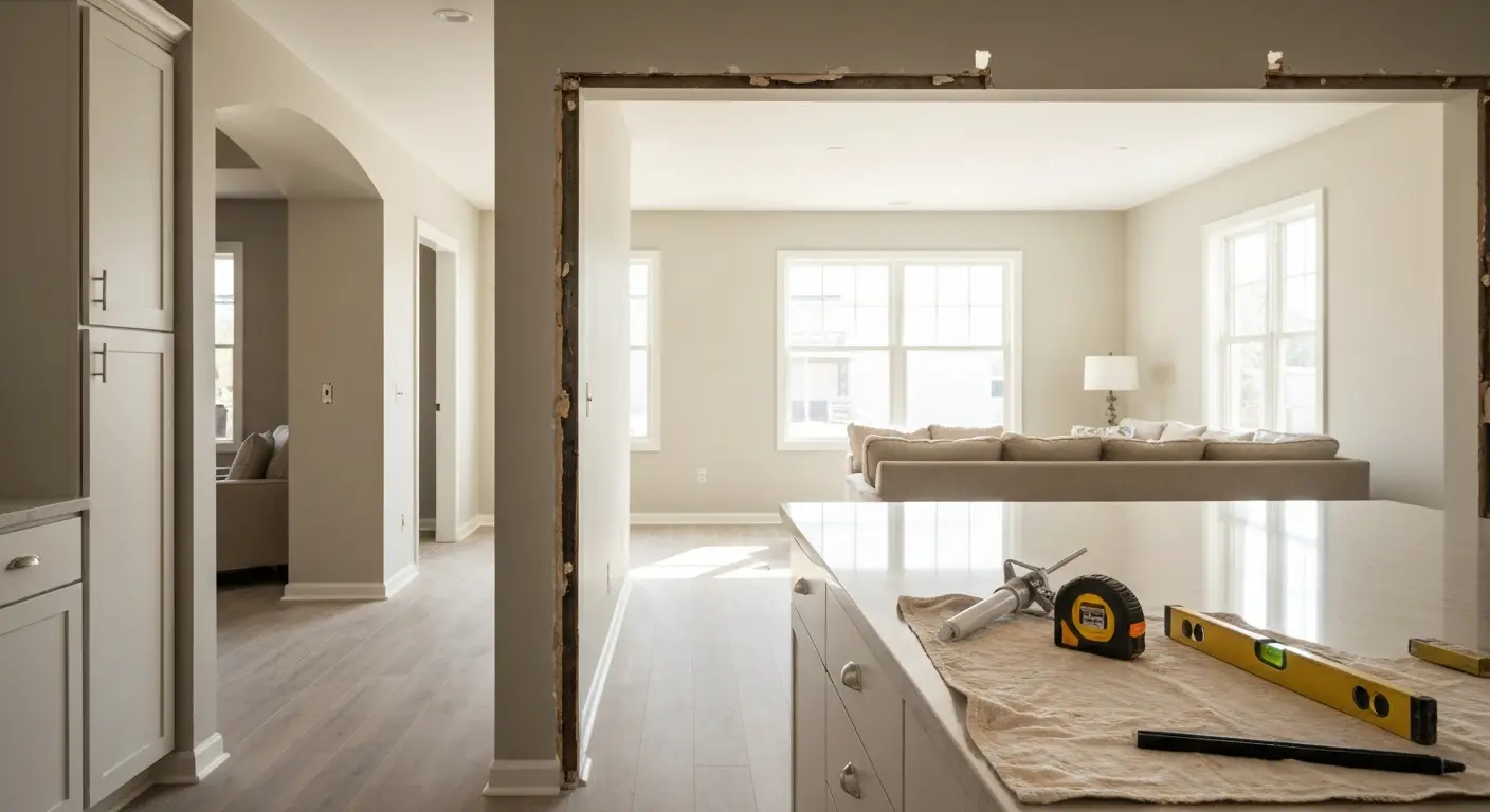 Open-concept living space