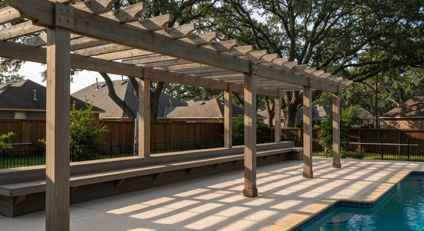 Pool shade structure Cypress