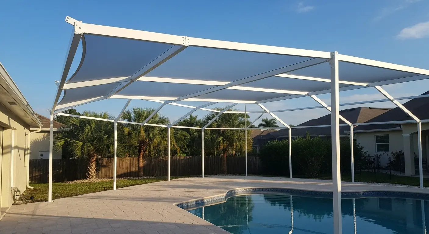 Custom pool shade structure